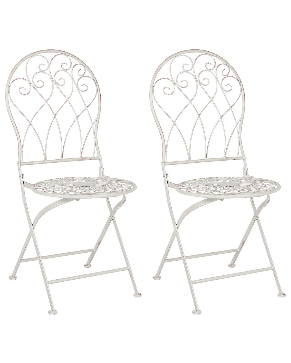 Set van 2 tuinstoelen STIFFE Metaal Wit