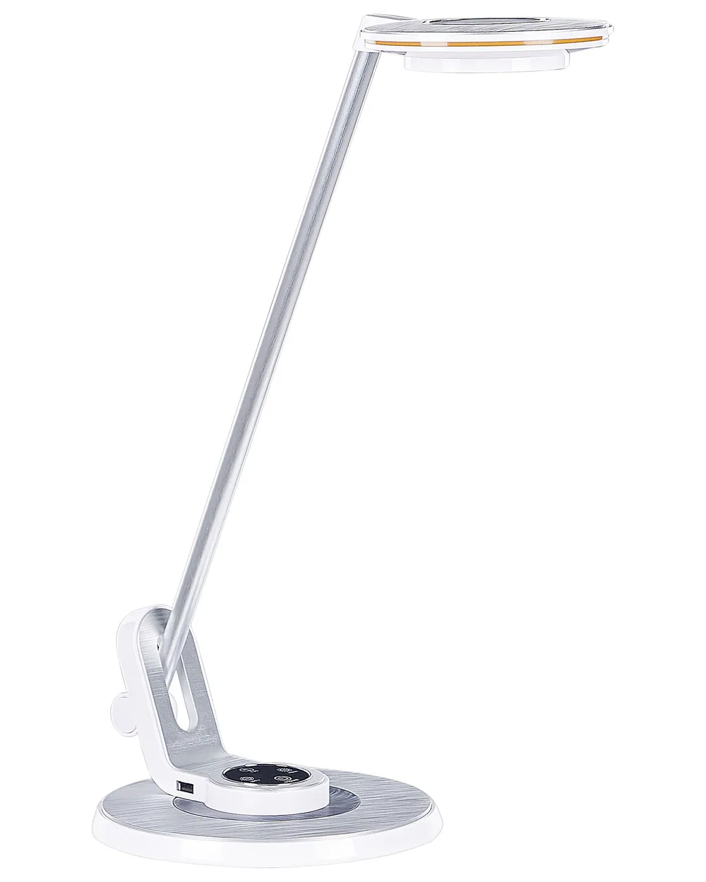 LED Schreibtischlampe CORVUS mit Dimmer Metall Weiß / Silber