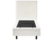 Bett verstellbar Bouclé DUKE II 90 x 200 cm Cremeweiß_1026135