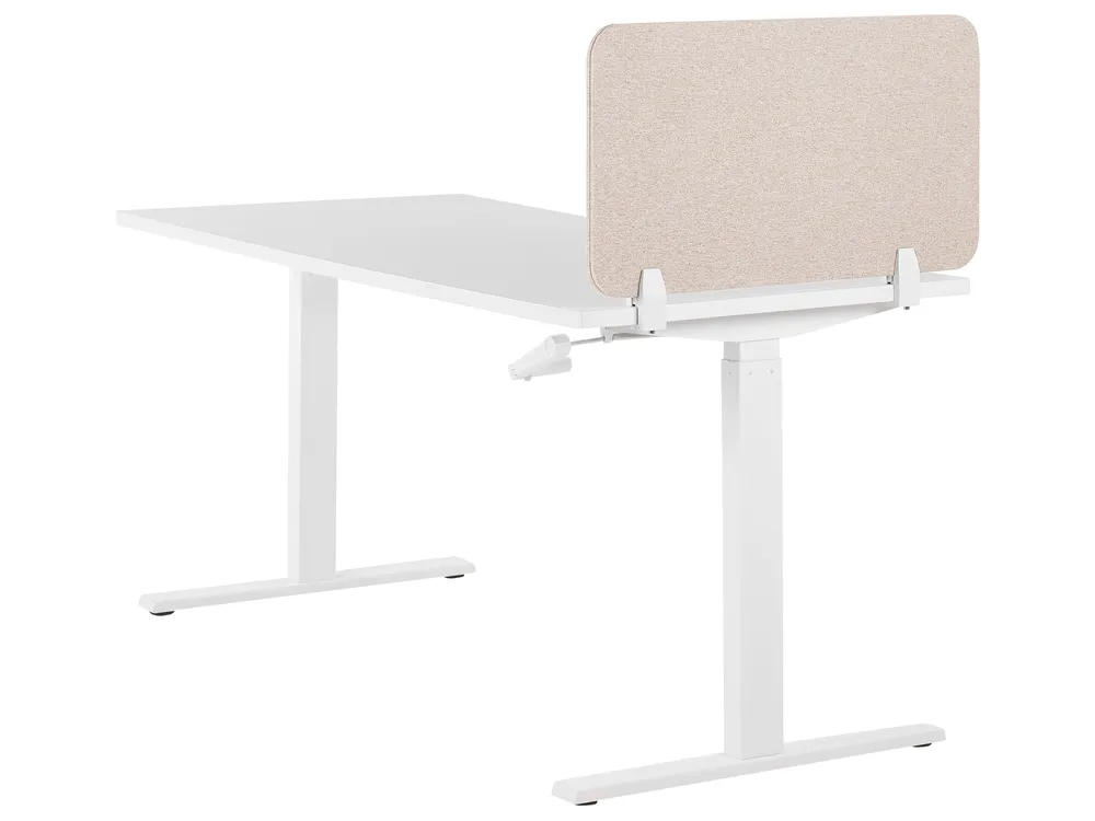 Desk Screen WALLY 72 x 40 cm Beige_853031