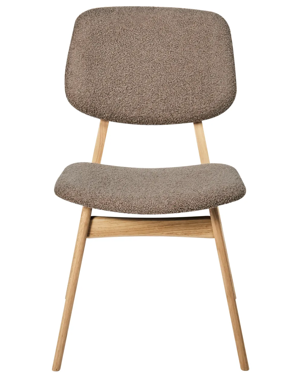 Esszimmerstuhl 2er Set ELAINE Bouclé Hellbraun / Taupe_952285