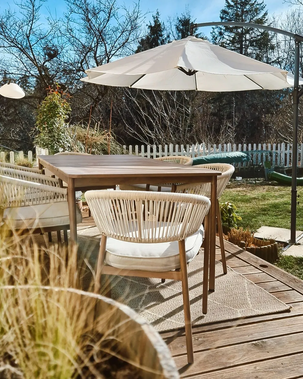 Gartentisch FLAVIA 185 cm 96 cm Metall Braun_976476