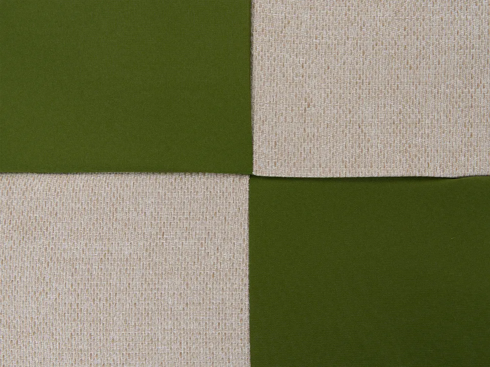 Lot de 3 coussins d'extérieur ALETRIS À carreaux 45 x 45 cm Beige/vert_1125203