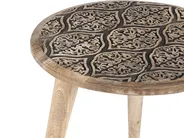 Set of 2 Side Tables SHARMA Mango Wood Brown/ Black_857345