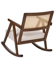 Schaukelsessel RYA Holz Braun / Hellbeige_1070565