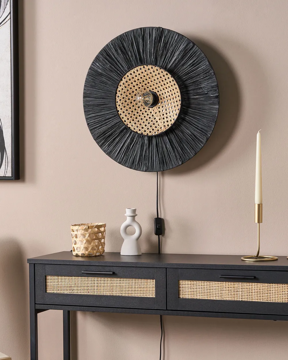 Wandlampe YAAPI Papier Schwarz_871471