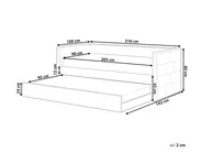 Ausziehbett Samtstoff CHAVONNE 90 x 200 cm Cremeweiß_969780