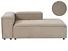Linksseitige Chaiselongue ARDAL Cord Hellbraun