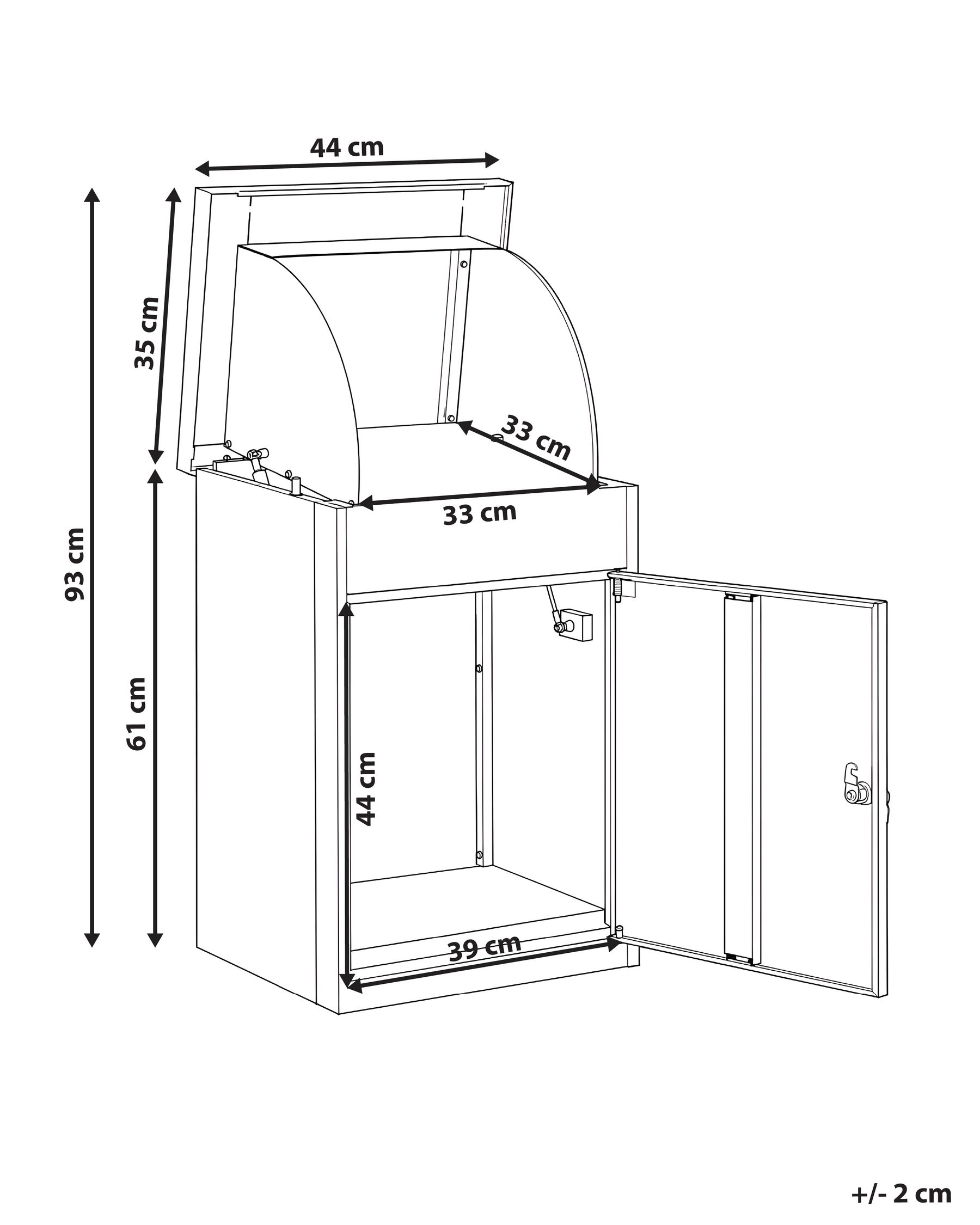 Paketbriefkasten SCALEA 44 cm 35 cm Metall Graphitgrau_1133116