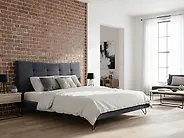 Bett mit Lattenrost Samtstoff LANNION 180 x 200 cm Dunkelgrau_1177372