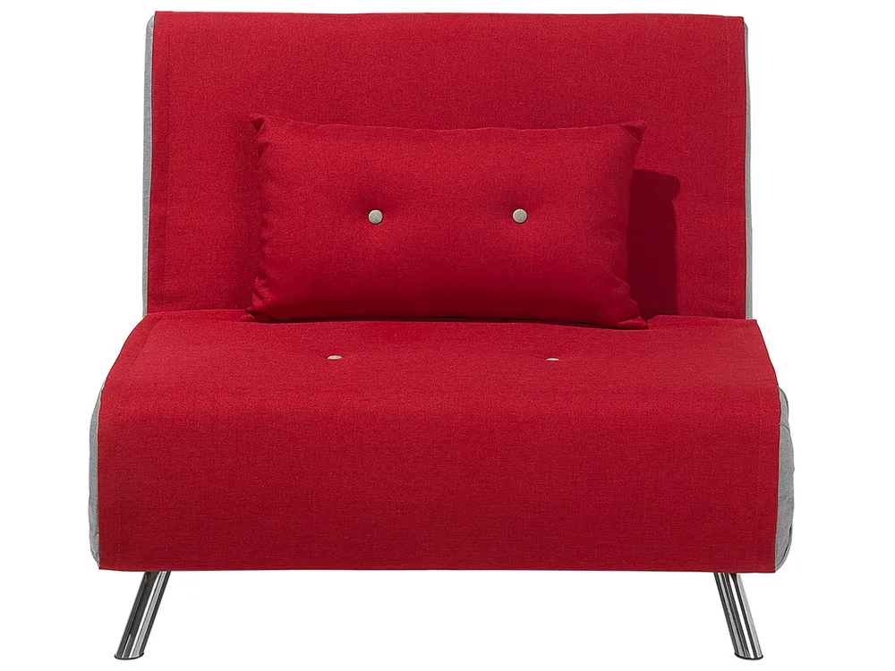 1-Sitzer Schlafsofa FARRIS Stoff Rot