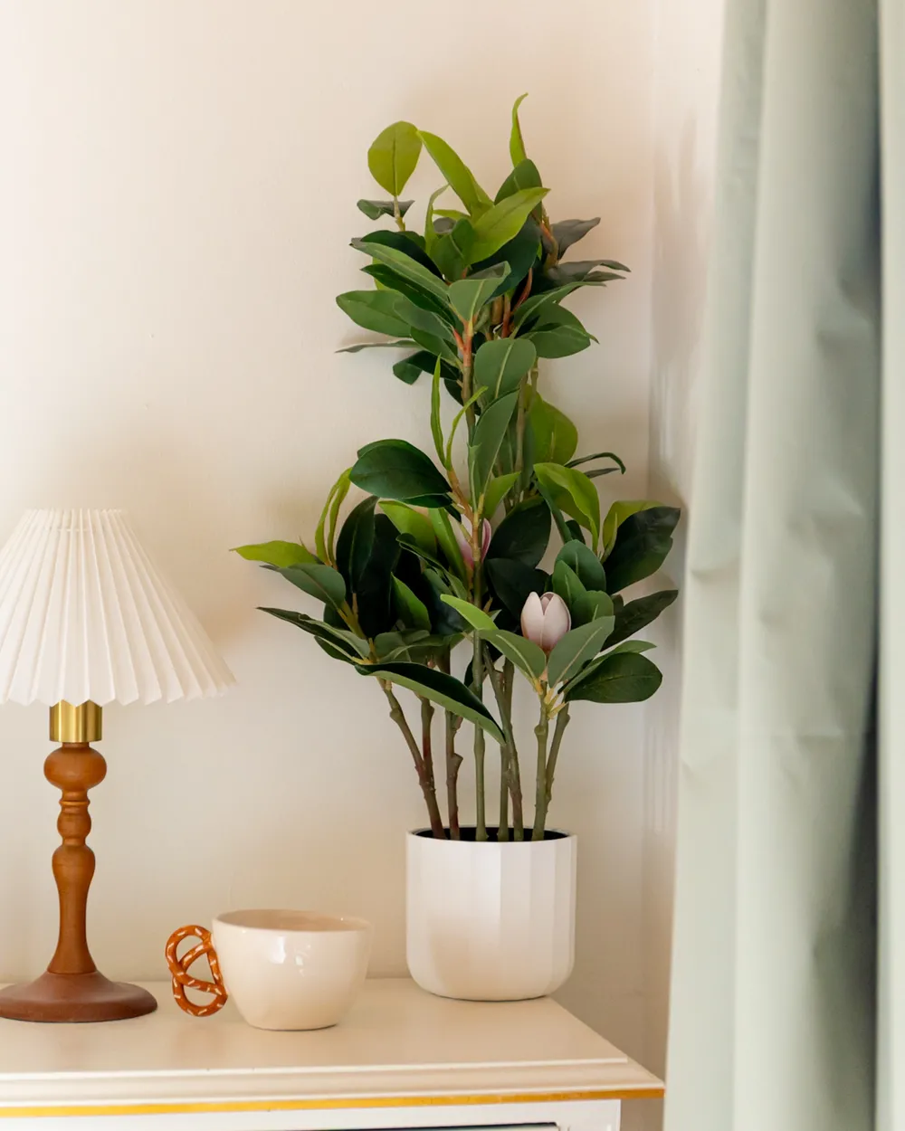 monstera bathroom Moody Monstera Shower Curtain main image 0