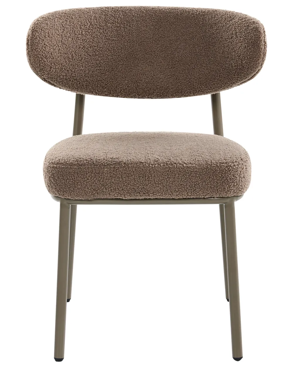 Set of 2 Dining Chairs UNITY Boucle Taupe_1042228