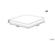 Gartenstuhlkissen 2er Set TERNI 37 x 34 cm Gelb_844212