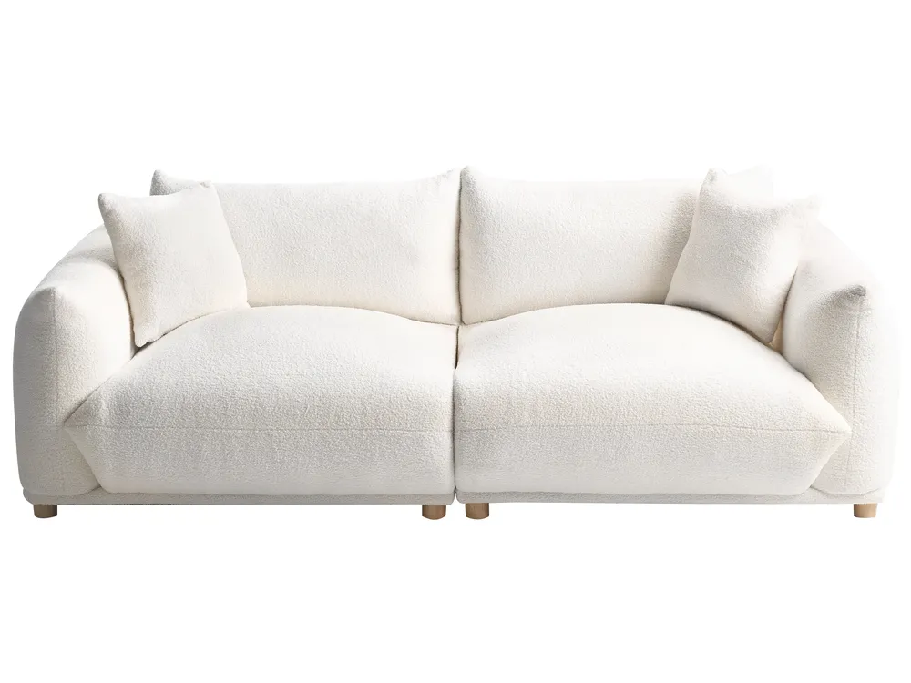 Sofa Set 5-Sitzer LUVOS Bouclé Cremeweiß_971919