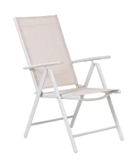 Gartenstuhl 6er Set CATANIA Metall Beige_884032