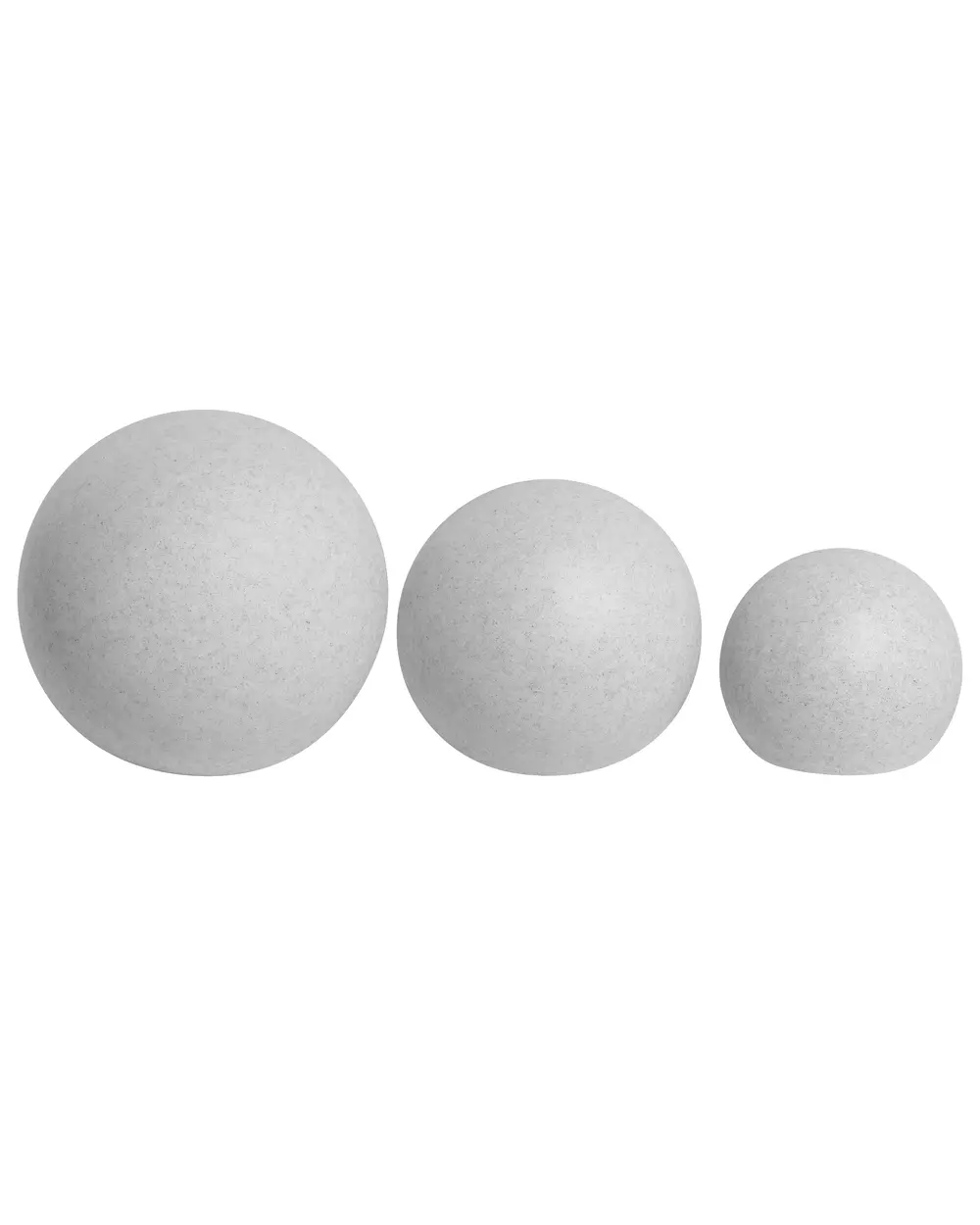 LED Outdoor Kugelleuchten 3er Set DILLONS mit Fernbedienung Hellgrau_1105945