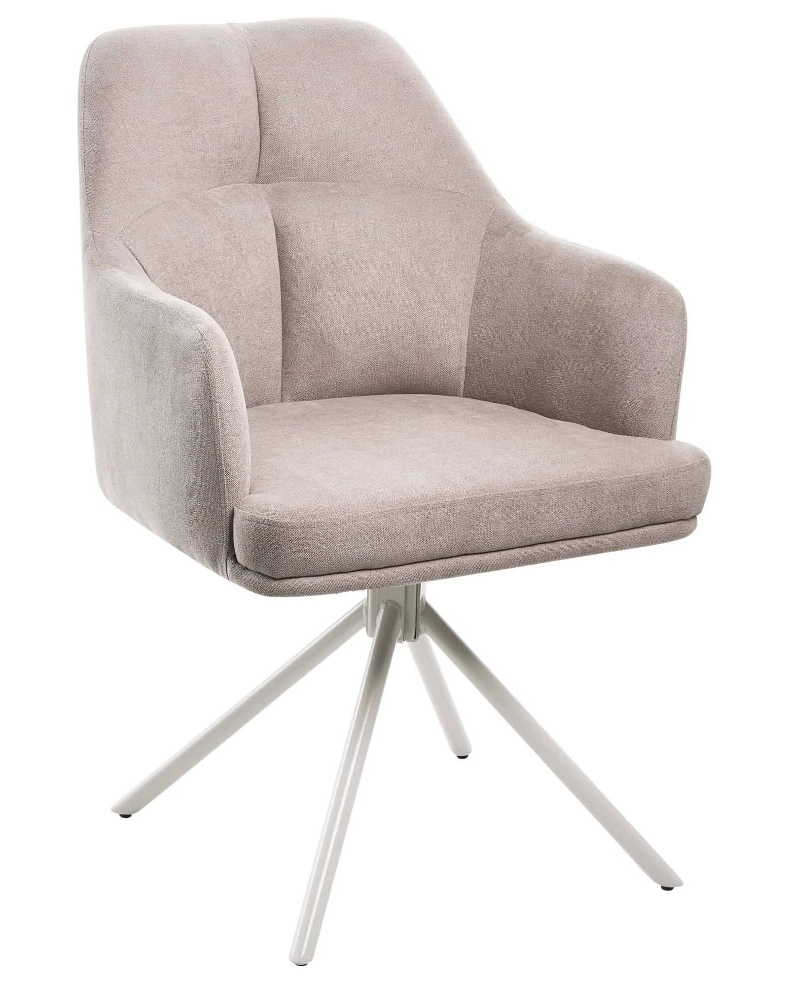 Set of 2 Dining Chairs MIRA Fabric Taupe_1077956