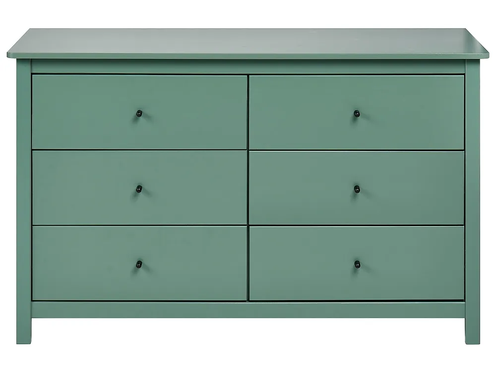 Kommode mit 6 Schubladen BARCALDINE Kiefernholz Grün_1186438