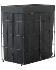 Wäschekorb CULPINA Metall Schwarz 100 L_1063717