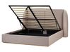 Bett mit Stauraum MONESTIER Stoff Taupe 160 x 200 cm