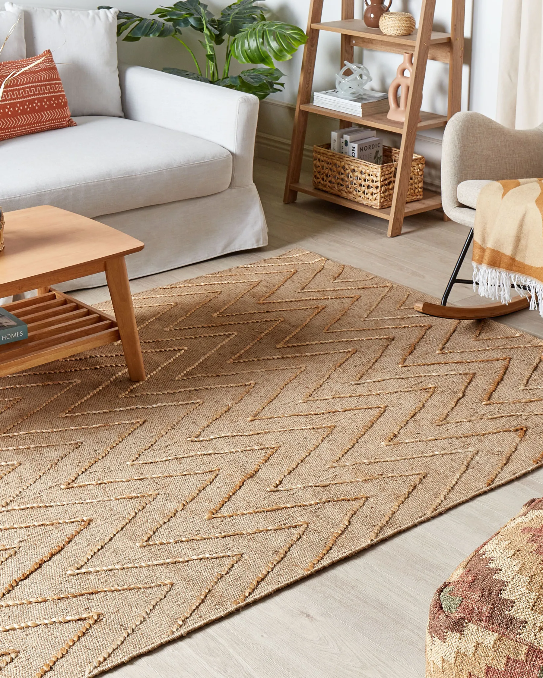 Rug DADAY Beige 140 x 200 cm Jute_853598