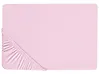 Spannbettlaken JANBU 90 x 200 cm Baumwolle Pastellrosa