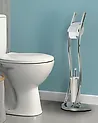 Toilettenpapierhalter mit Bürste SOACHA Metall Silber