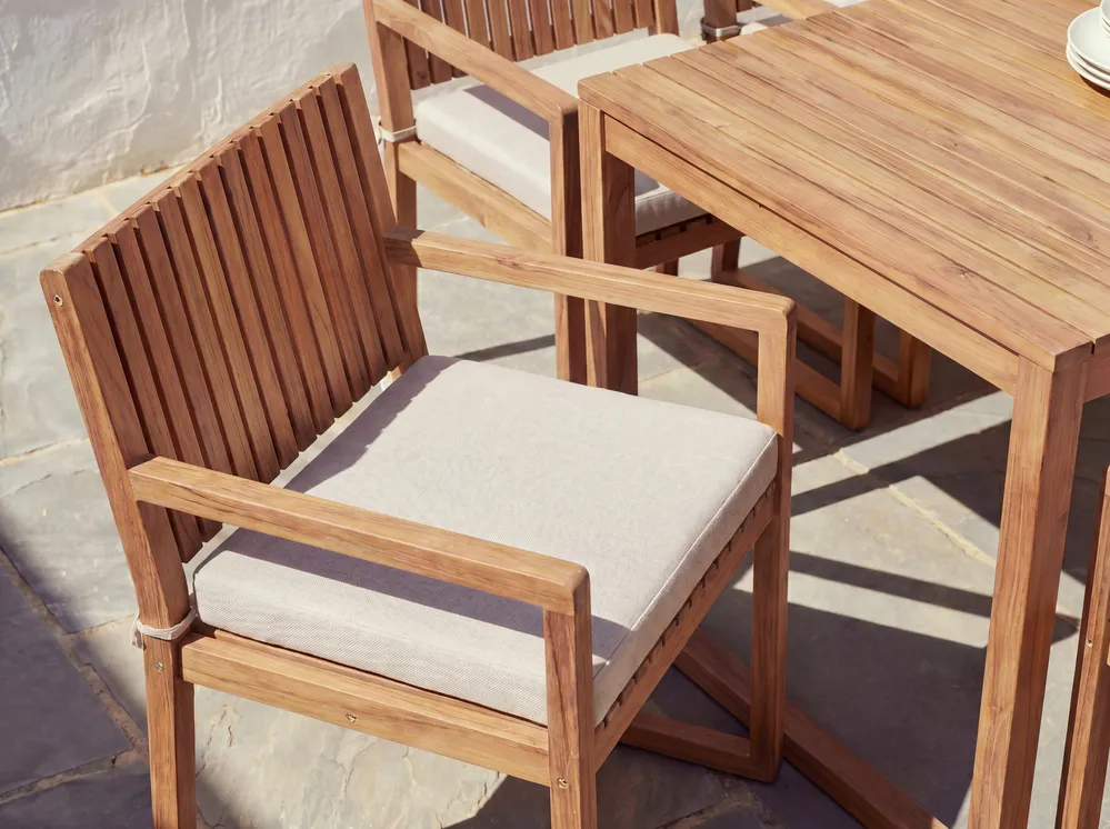 Gartenstuhlkissen 8er Set SASSARI PREMIUM 46 x 46 cm Hellbeige