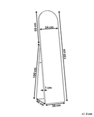 Standspiegel BAGNOLET 150 cm Metall Silber_830668