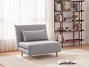 1-Sitzer Schlafsofa SETTEN Stoff Hellgrau_1153730