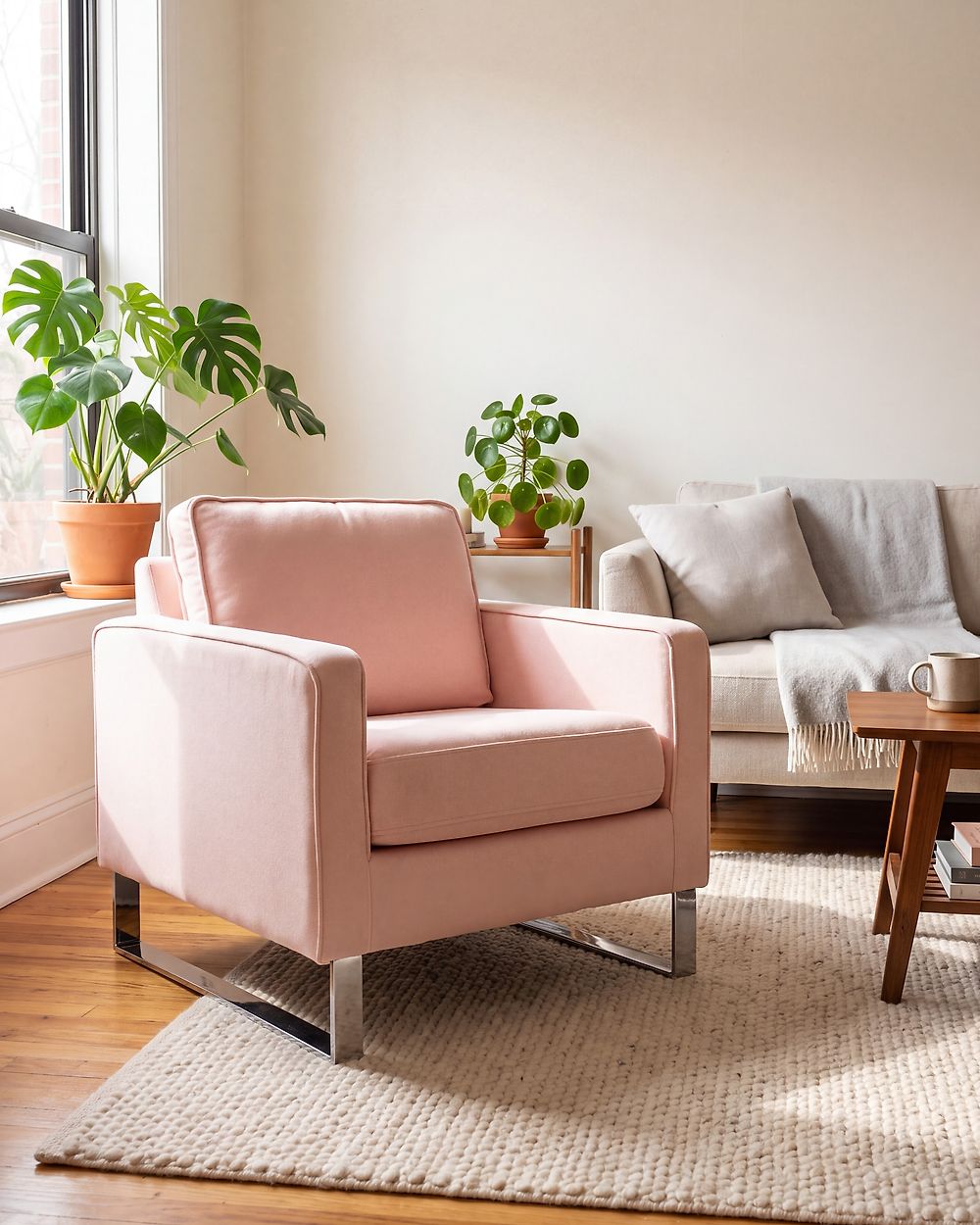 Armchair VIND Fabric Pink