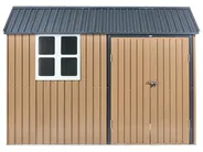 Gerätehaus NOCCIANO 313 cm 220 cm Metall Braun_1020004
