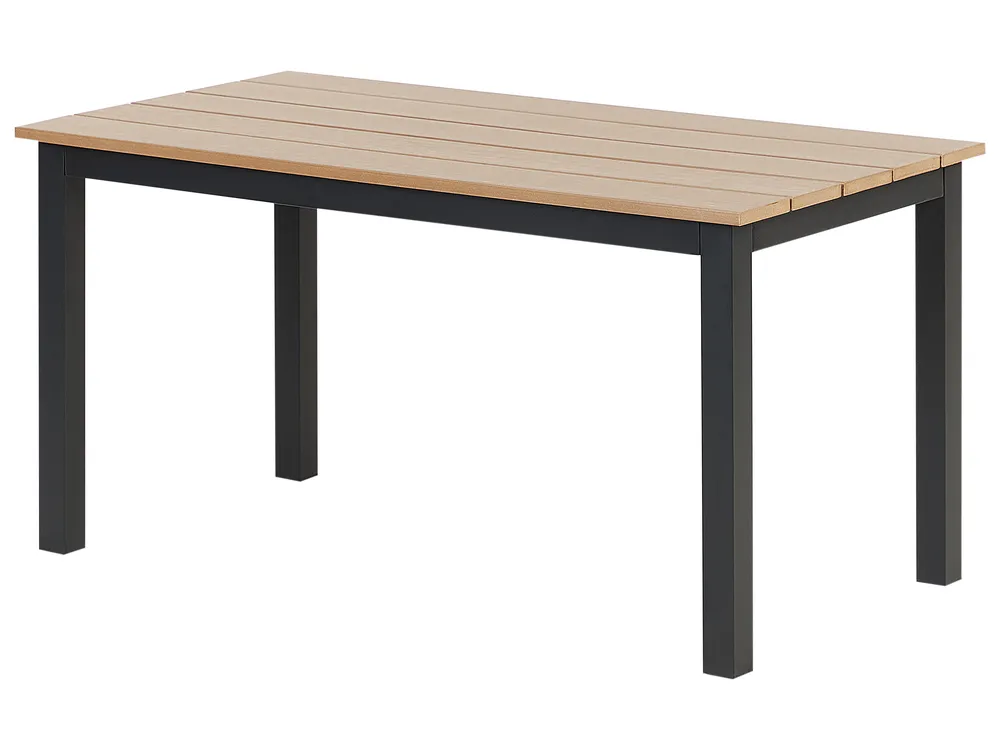 Gartentisch MESSINA 100 cm 52 cm Schwarz