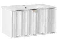 Wandmontierter Waschbeckenunterschrank mit Waschbecken BONAIRE Weiß_1005961