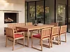 Gartenmöbel Set 8-Sitzer SASSARI PREMIUM inkl. Kissen zertifiziertes Akazienholz Rot