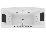 Corner Hot Tub with LED MOOR 1730 x 810 mm White_773057