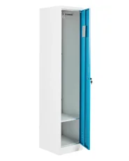 Spind mit einer Tür ATHLETE Metall Weiß / Blau_1011648