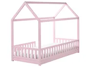 Kinderbett Haus Kiefernholz COSSAYE 90 x 200 cm Pastellrosa_1033692