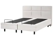 Bett verstellbar Stoff VICEROY 160 x 200 cm Hellbeige_1044500