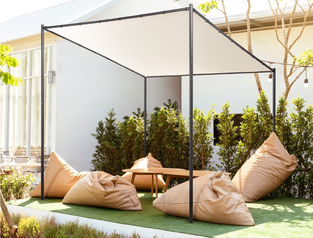 Pavillon VIMINO 282 cm x 294 cm Metall Beige
