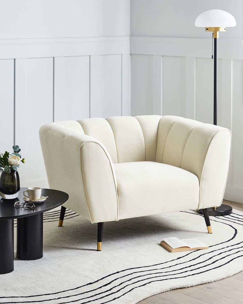 Fauteuil ORSTA Stof Lichtbeige