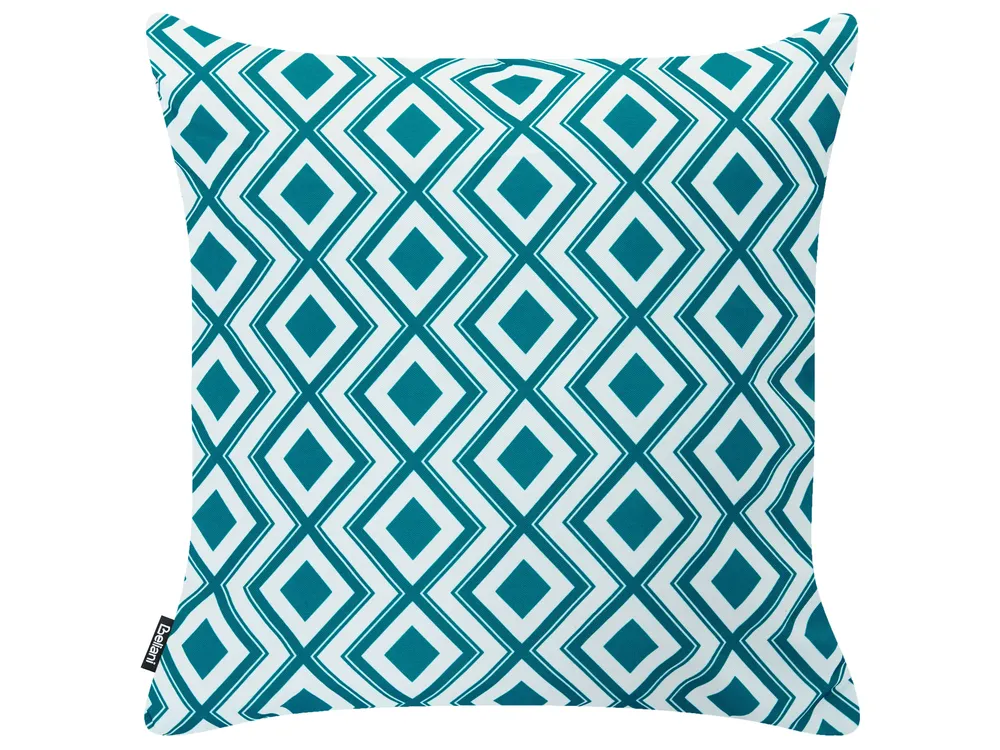 Gartenkissen 3er Set BIRDWOOD Pflanzenmuster 30 x 50 cm 45 x 45 cm Türkis_1124729