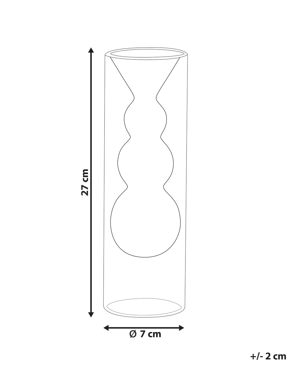 Blumenvase KALOCHI 27 cm Glas Türkis_838043