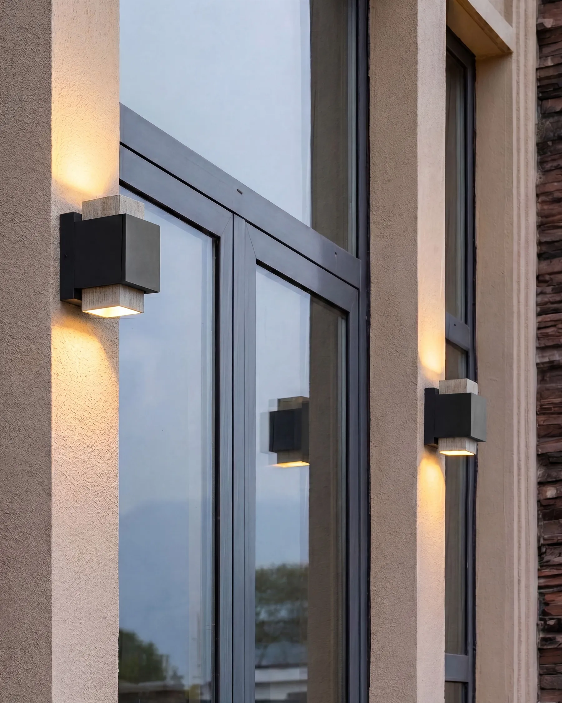 LED Außenwandleuchte 2er Set TIMOK Schwarz_1099994