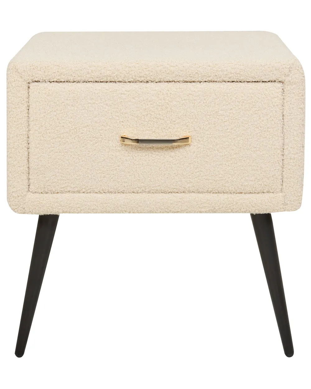 Nachttisch mit 1 Schublade FLAYAT Bouclé Beige_882730