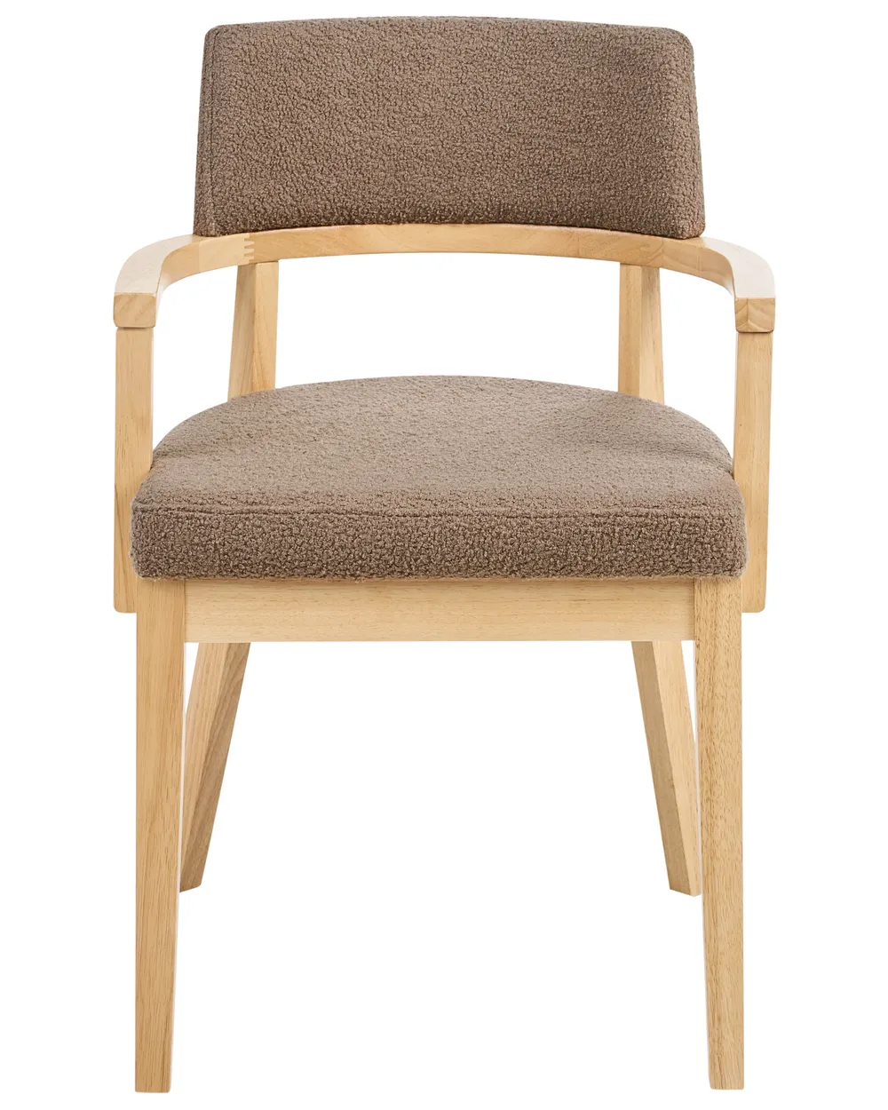 Esszimmerstuhl 2er Set DALBO Bouclé Hellbraun / Taupe_1068324