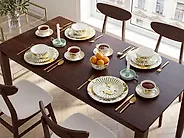20-Piece Dinnerware Set LEMONGRASS Porcelain White/Green_1191896