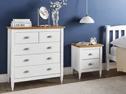 Kommode mit 5 Schubladen SHILLINGTON Kiefernholz Weiß_966238