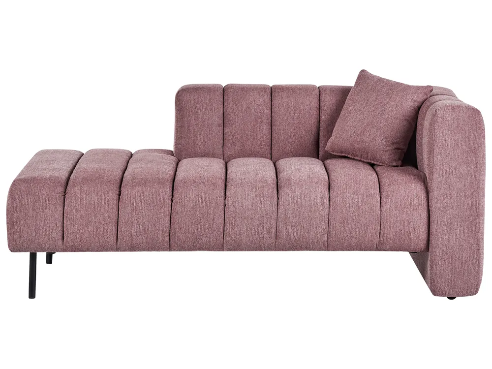 Rechtsseitige Chaiselongue LANNILS Stoff Rosa